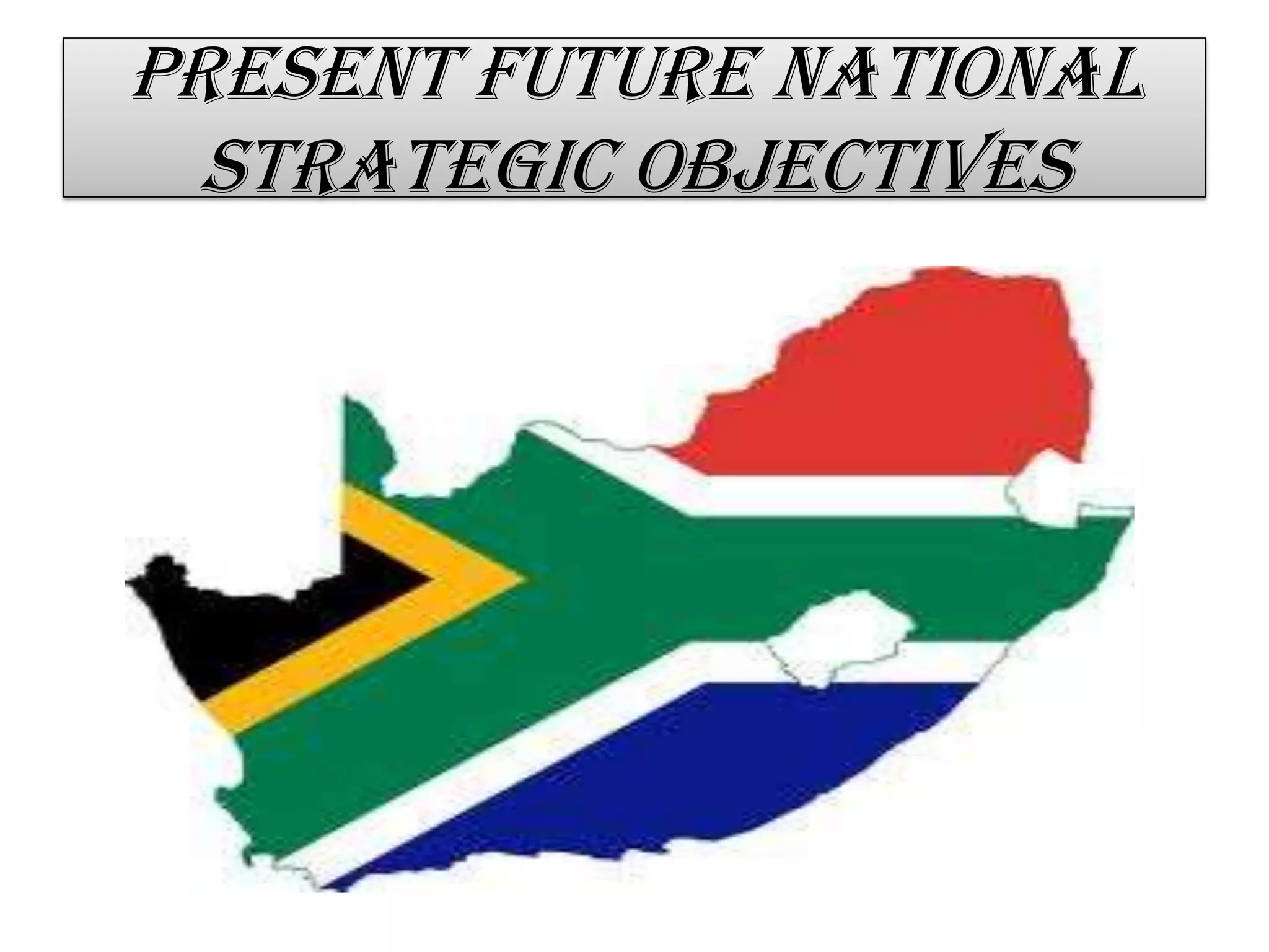 Present future national
strategic objectives
 