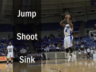 Jump
Shoot
Sink
 