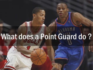 What does a Point Guard do ?
 
