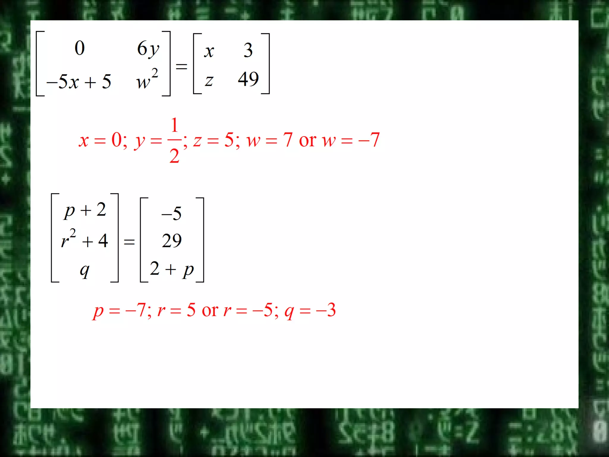 Introduction to Matrices | PPT