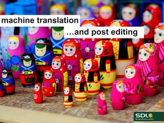 machine translation
…and post editing

 