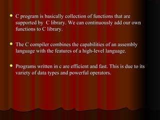 OVERVIEW OF ‘C’ PROGRAM | PPT