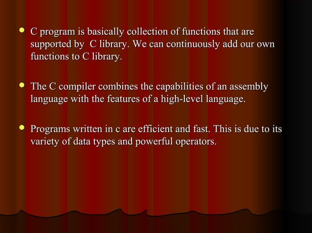 OVERVIEW OF ‘C’ PROGRAM | PPT