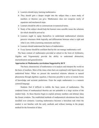 Kcf Notes Math Introduction | PDF