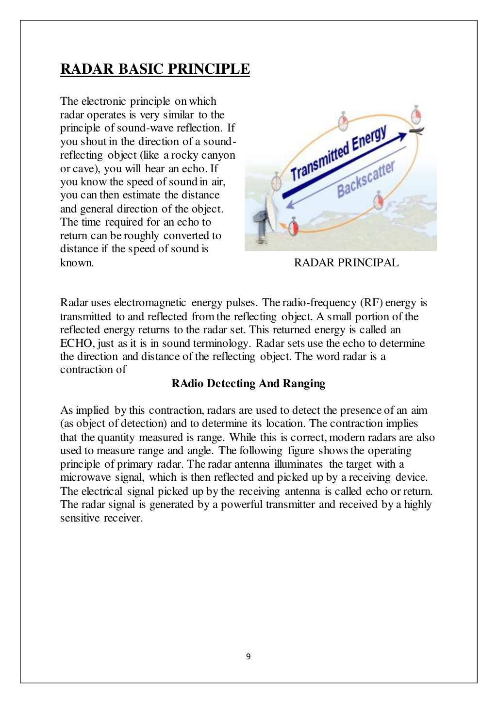 Study of Radar System
