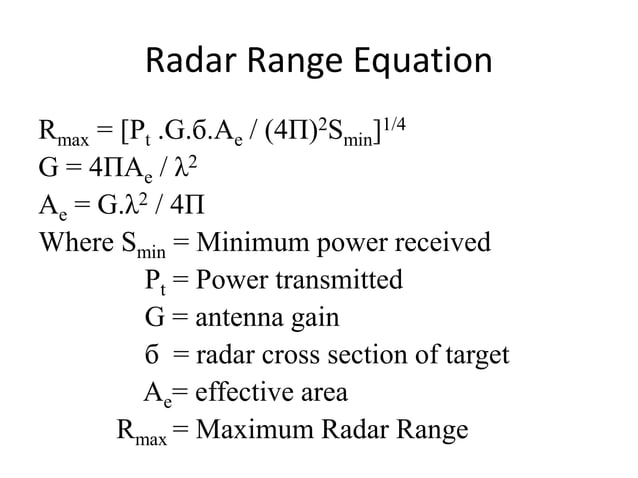 Study of Radar System PPT | PPTX