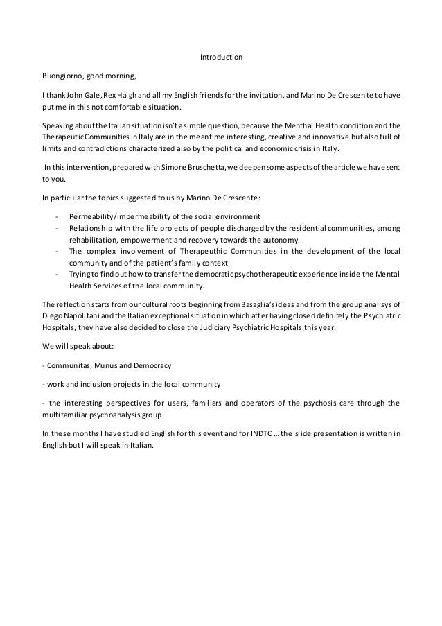 Introduction Raffaele Barone On 9th May 2015 Anna Freud Centre Lond