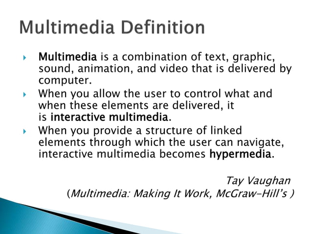 Introduction of multimedia in education | PPTX | Computer Animation ...