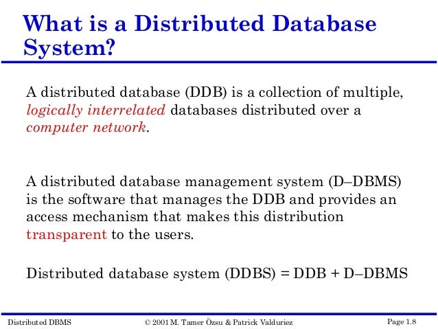 Intro to Distributed Database Management System