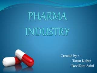 Pharma Industry Case Study PPT Pacific University By DeviDutt Saini | PPTX