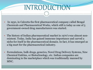Pharma Industry Case Study PPT Pacific University By DeviDutt Saini | PPTX