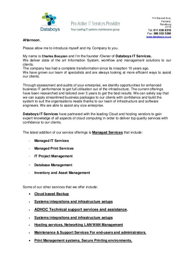 business introduction letter by email databoys it services company introduction email business introduction letter by email databoys it services company introduction email