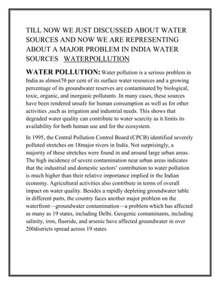 WATER RESOURCES IN INDIA | PDF
