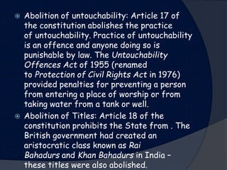 Fundamental rights of indian constitution | PPTX