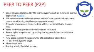peer to peer and client server model | PPTX