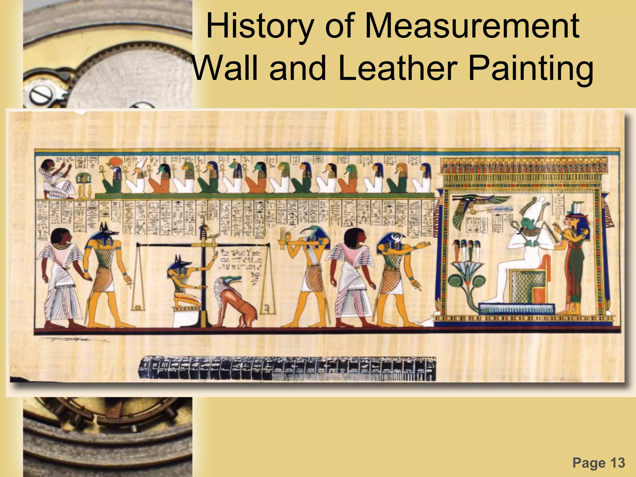 Page 13
History of Measurement
Wall and Leather Painting
 