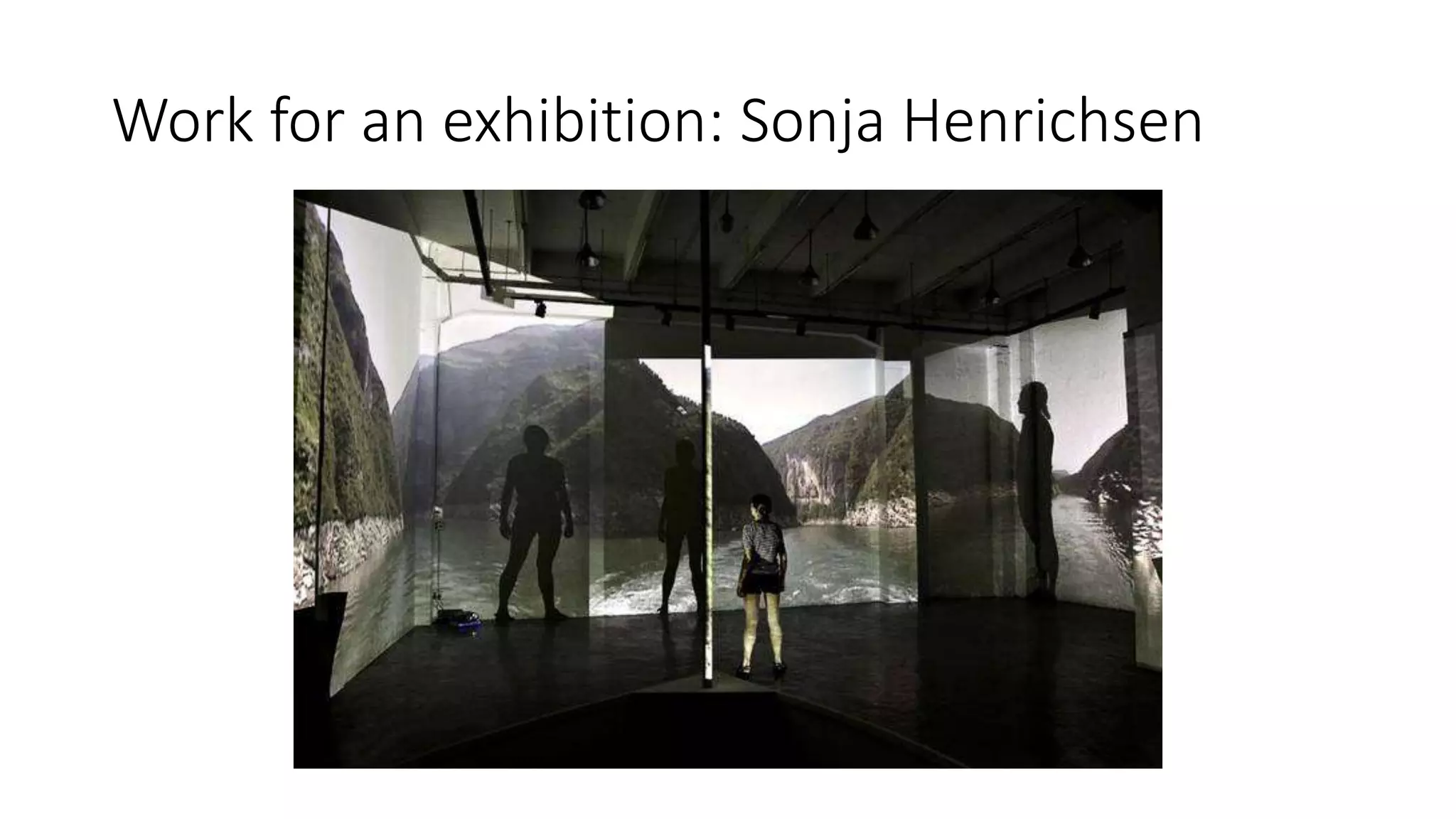 Work for an exhibition: Sonja Henrichsen
 