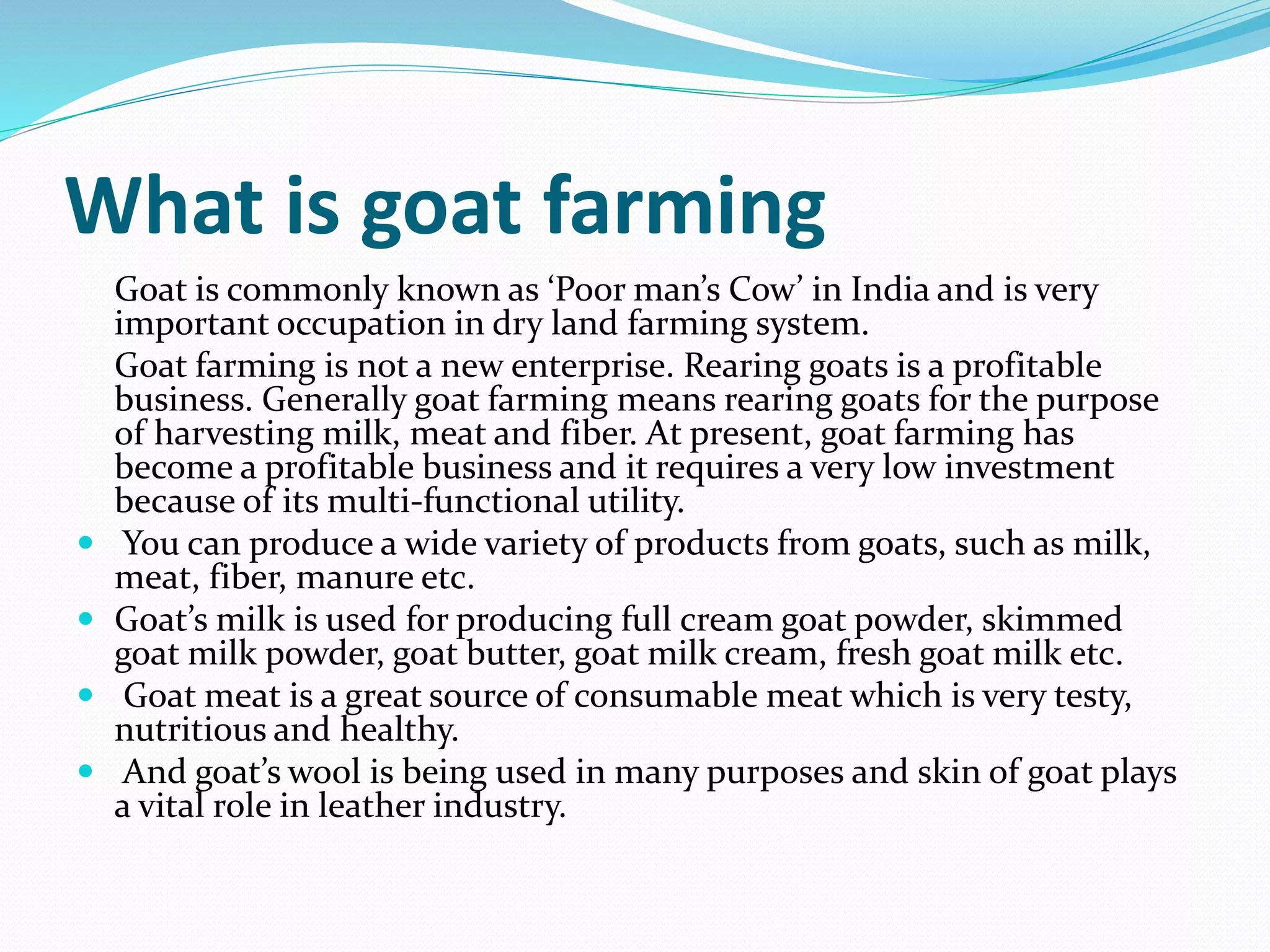 Goat farming | PPTX