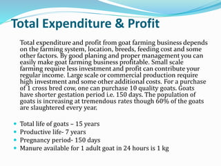 Goat Income Goat farming | PPTX