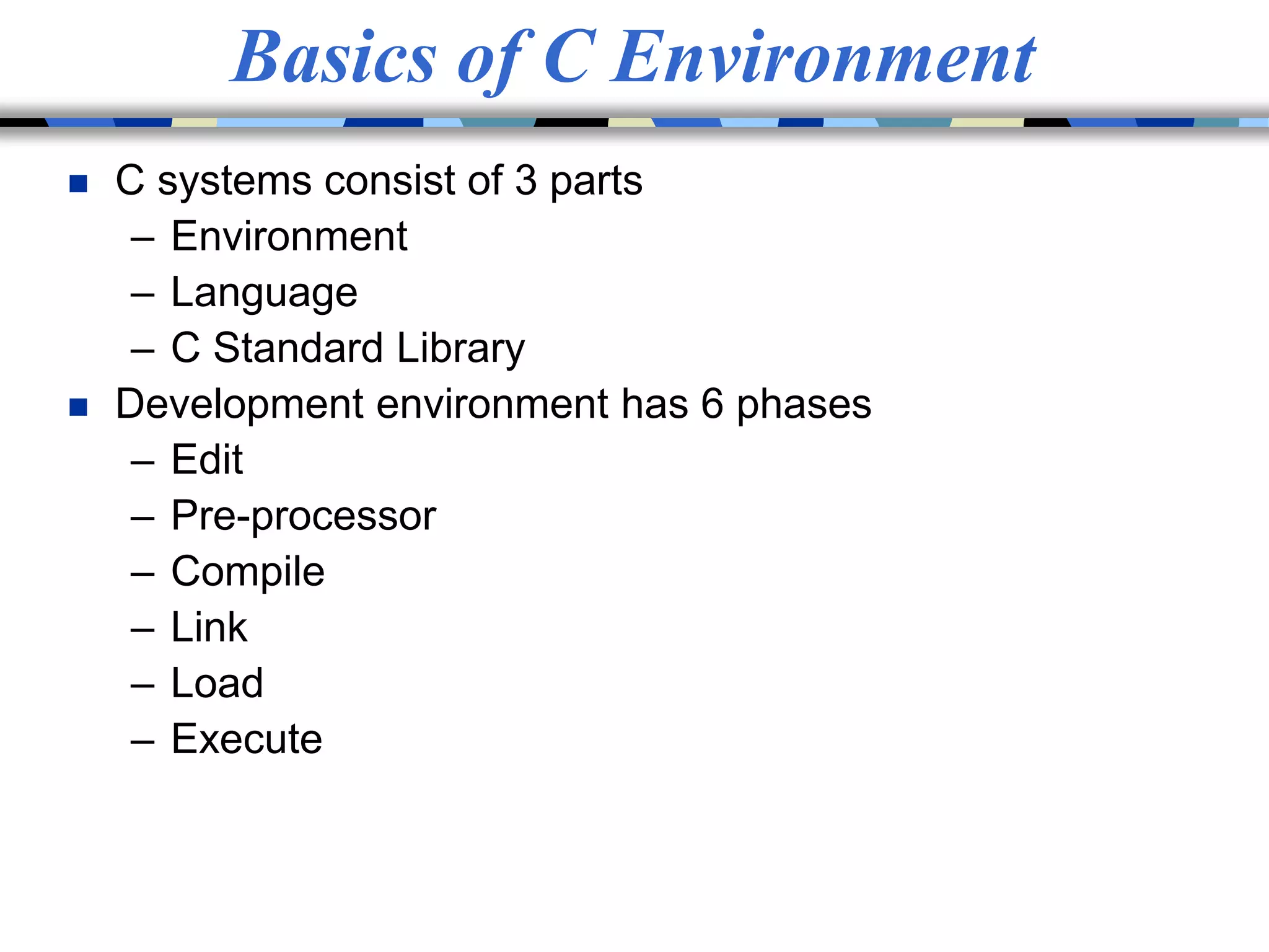 Introduction to C programming | PPTX