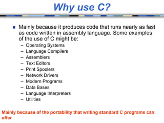 Introduction to C programming | PPTX