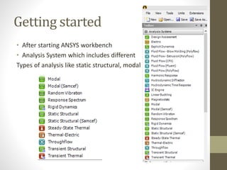 Introduction to ANSYS Workbench | PPTX