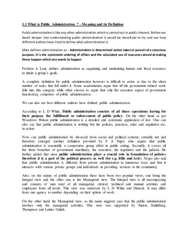 introduction frontier of public administration public administration definitions