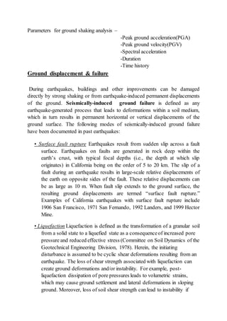 seismic vulnerability and seismic hazard assessment parameters | DOCX