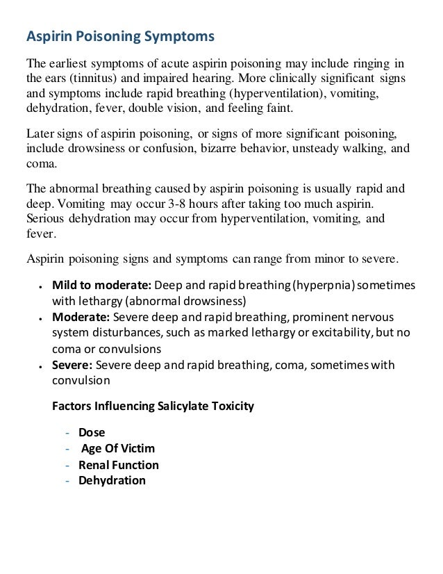 aspirin toxicity