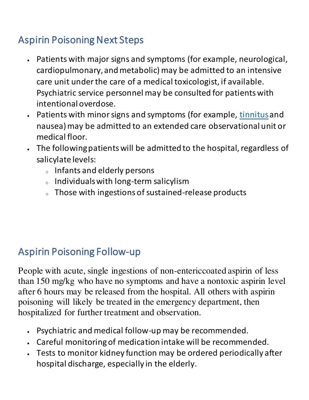 aspirin toxicity