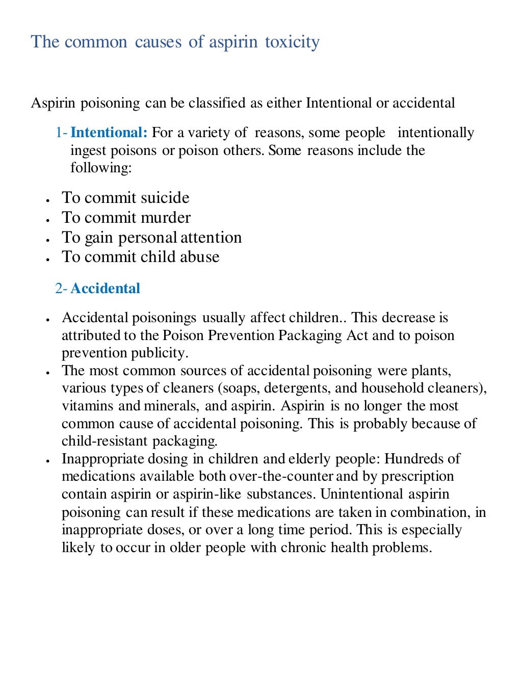 aspirin toxicity
