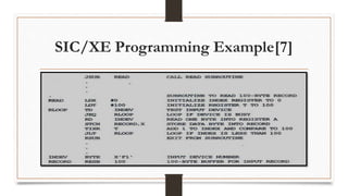 SIC/XE Programming Example[7]
 