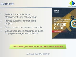 Project Management Professional PMI-PMP Based on PMBOK 6th Edition | PPTX