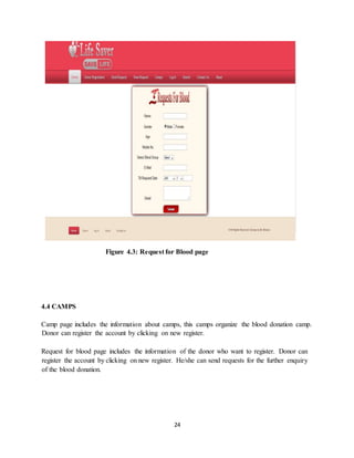 Full report on blood bank management system | PDF