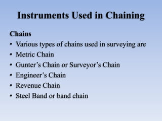 Introduction on instruments used for chaining | PPTX