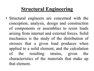 Structural Specialization Introduction of civil engineering and specialization | PPTX