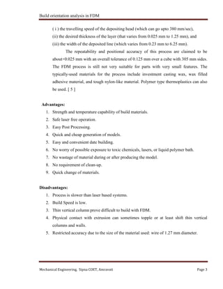 Build Orientation Analysis in fused deposition modeling | PDF