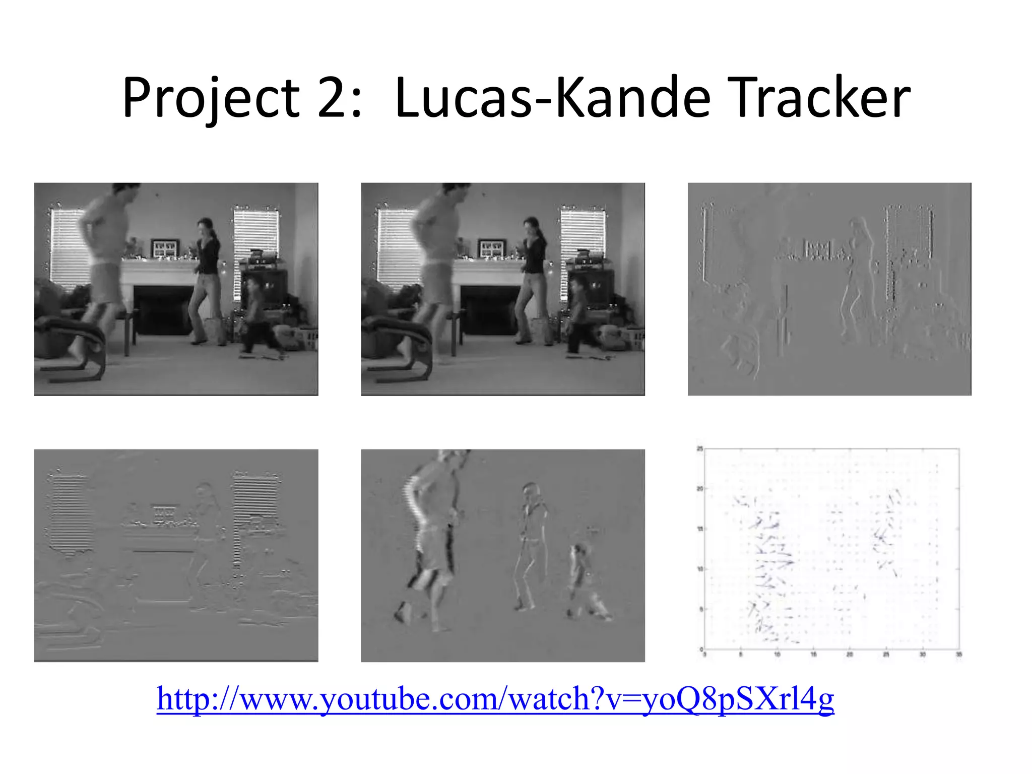 Project 2: Lucas-Kande Tracker
http://www.youtube.com/watch?v=yoQ8pSXrl4g
 