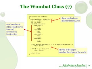 components of greenfoot source code editor -... Greenfoot Introduction (2) | PPT