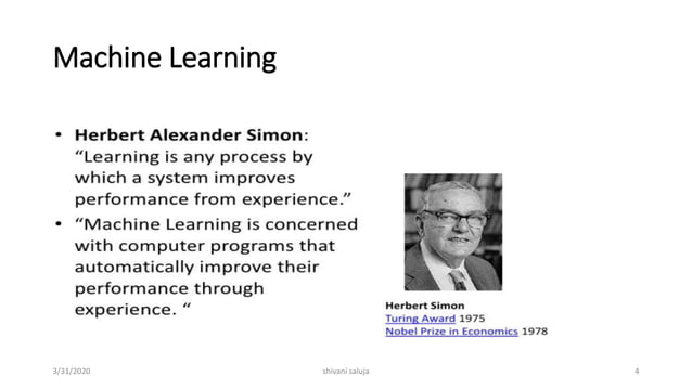 Introduction to Machine Learning | PPT | Free Download