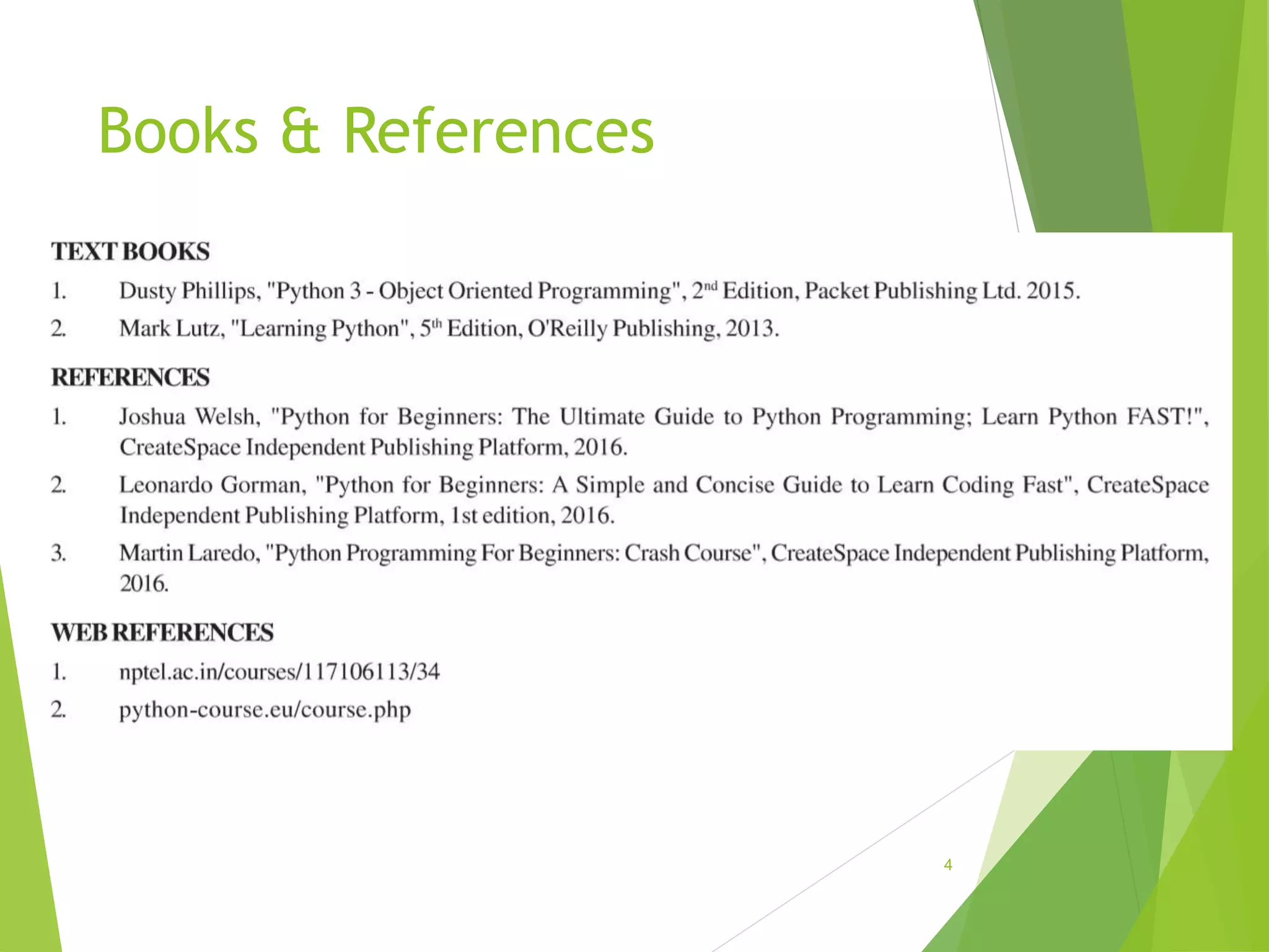 Books & References
4
 
