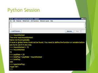 Python Session
 