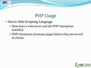Introduction to php | PPTX | Databases | Computer Software and Applications