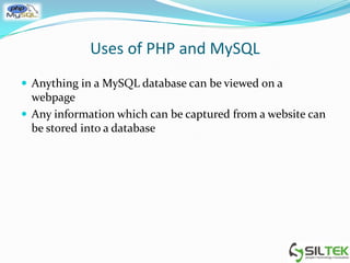 Introduction to php | PPTX | Databases | Computer Software and Applications