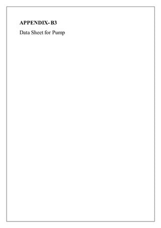 APPENDIX-B3
Data Sheet for Pump
 