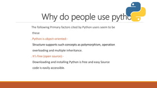 Introduction to python | PPTX