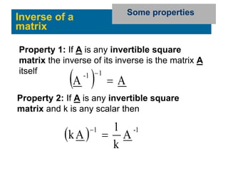 Invertrible Square Matrix Example Introduction.ppt