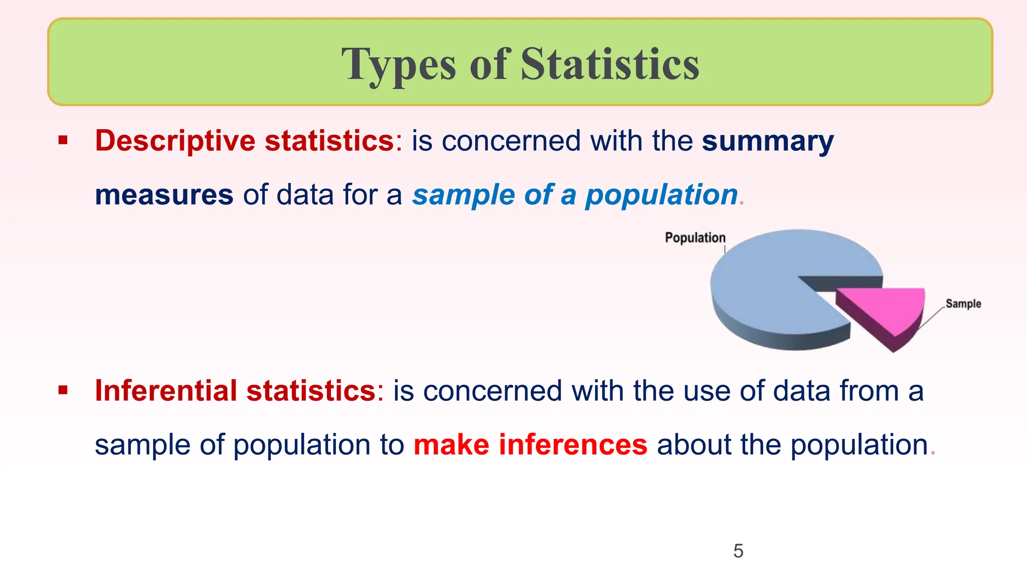 Biostatistics research type of statics and examples | PPT