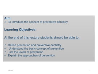Preventive dentistry :introduction .pptx