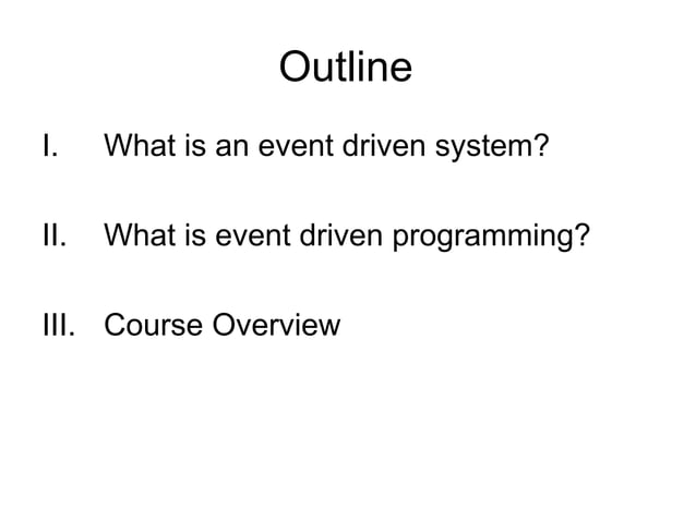 Introduction to event driven programming | PPT